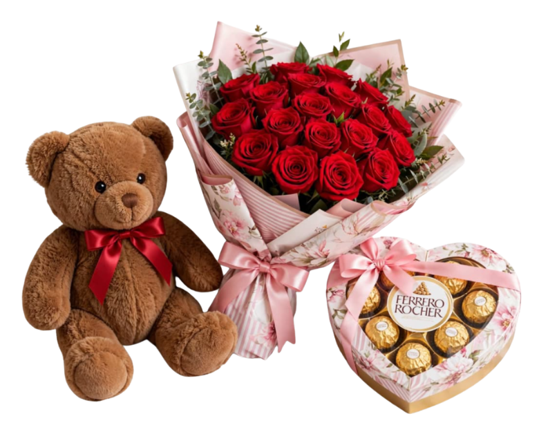 Espectacular bouquet de rosas con chocolates