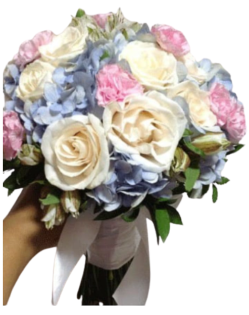 Bouquet de Novia en Rosas, Claveles y Hortensias 👰💐